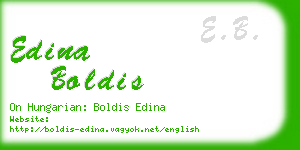 edina boldis business card